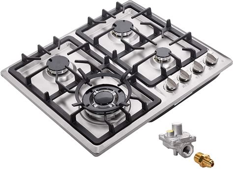 24" Gas Cooktop Dual Fuel 4 Sealed Burners Stainless Steel drop-In Gas Hob DM425-SA01AZ Gas Cooker