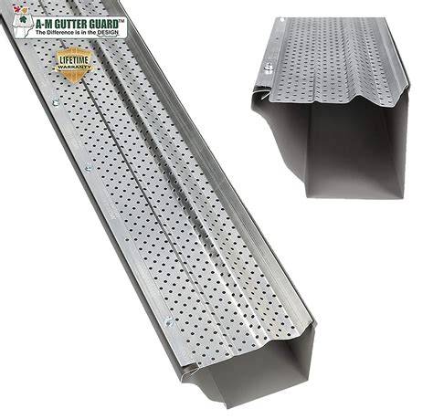 A-M Aluminum Gutter Guard 5" (100 Feet, Mill Finish)