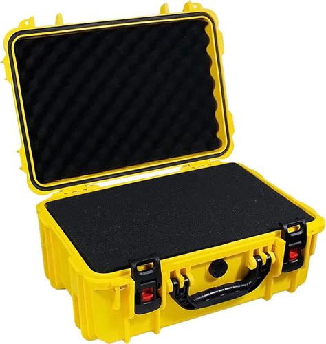 Super Deal Product AxiGear Waterproof Hard Case with DIY Customizable Foam Insert 17 x 13 x 8in (Yellow)