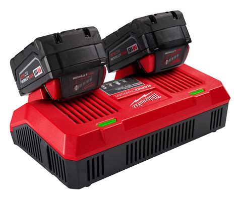 Biswaye M18 Battery 4-Port Rapid Charger Compatible with Milwaukee M18 14.4V-18V XC Lithium Battery 48-11-1862 48-11-1850 48-11-1852 48-11-1880 48-11-1812 48-11-1865, 48-59-1804
