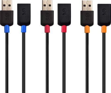 Cable Matters 3-Pack Short USB to Mini USB Cable (Mini USB to USB Cable) 3 ft