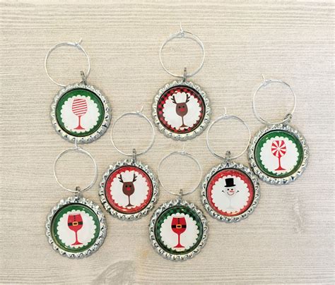 70% Off Discount Christmas Wine Glass Charms, Drink Markers (12 Pieces)
