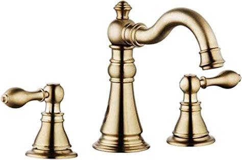 Weekly Top Sale Derengge F-8303-PB Gold Finish 8" Widespread Two-Handle Bathroom Faucet with Brass Pop up Drain Assembly,cUPC NSF AB1953 Lead Free Polished Brass
