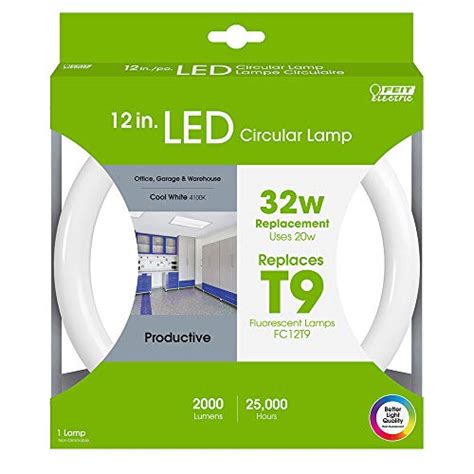 Feit Electric FC12/840/LED 32W Equivalent 20-Watt Non-Dimmable 2000 Lumen T9 4-pin G10Q Base Direct Replacement, 12" Diameter, 4100K (Cool White)