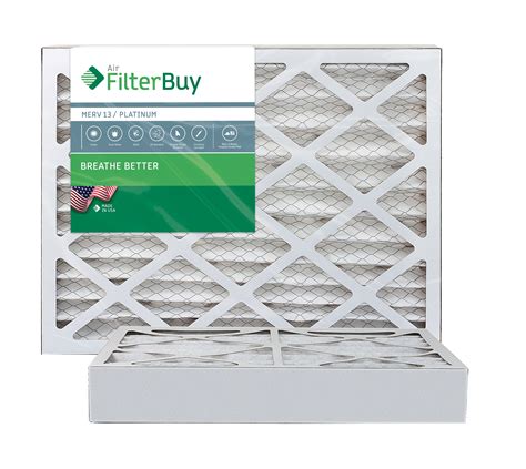 Filterbuy 12x30x1 Air Filter MERV 13, Pleated HVAC AC Furnace Filters (4-Pack, Platinum)