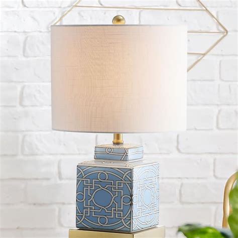 One-Day Sale: Up to 70% Off JONATHAN Y JYL3044A Catherine 22" Ceramic/Metal Ginger Jar LED Lamp Contemporary,Transitional for Bedroom, Living Room, Office, College Dorm, Coffee Table, Bookcase, Blue/White