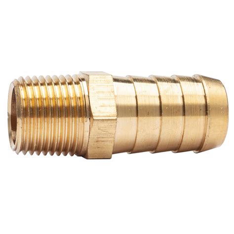 Exclusive Discount 50% Price LTWFITTING Lead Free Brass Barbed Fitting Coupler/Connector 3/8" Hose Barb x 3/8" Male NPT Fuel Gas Water (Pack of 5)