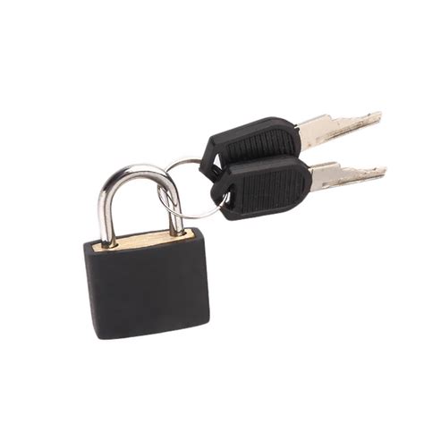 Mini Locker with Lock and Key Black -10.75" Tall x 4.125" x 4.125"