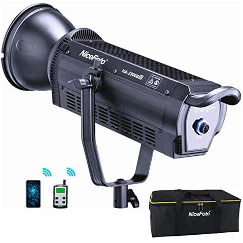 NiceFoto HA-3300BⅡ 330W LED Continuous Video Lighting Kit with Bowns Mount Camera Stage Photography Lighting Equipment for YouTube Video Recording,58287Lux@1m CRI&TLCI96+ App&2.4Ghz Remote Control