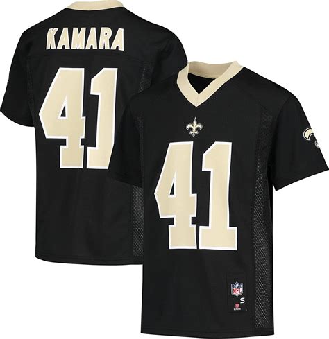 Outerstuff Youth Alvin Kamara Black New Orleans Saints Replica Player Jersey