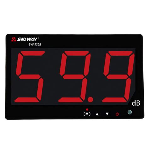 SNDWAY SW-525B 30-130dB Digital Sound Level Meter with Large LCD Display Noise Meter Decibel Wall Mounted Hanging