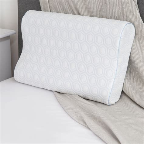 SensorPEDIC Cube Adjustable Gel-Infused Memory Foam Bed Pillow, King, White