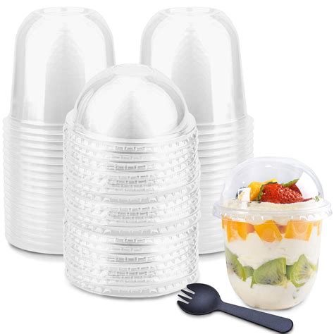 SimpleHomeCo. 5 oz Plastic Mini Dessert Cups 100 Count [Clear, Tall] Appetizer Bowls, 5oz Disposable Tasting Glasses, Parfait, Small Tumblers Shooters, Premium Quality Catering Supplies w/Free e-Book