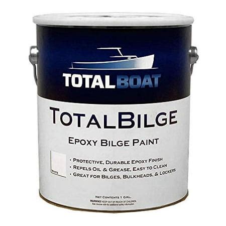 Free Shipping 🛒 TotalBoat-488366 TotalBilge Epoxy Based Bilge Paint for Boat Bilges, Bulkheads, Engine Rooms and Locker Areas (White, Gallon)