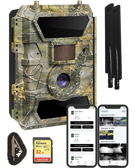 Review Discount Yellowstone.ai 4G LTE Wireless Cellular Trail Camera with App for Deer Hunting & Security - Pictures & Videos On Any Phone (Verizon, AT&T, T-Mobile, Sprint & More) - Includes SD Card & Mounting Strap