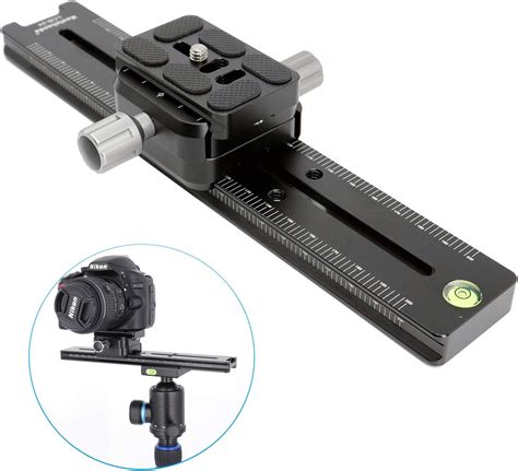 Free Shipping 🛒 koolehaoda 240mm Professional Rail Nodal Slide Metal Quick Release Clamp,Dual Dovetail Camera Bracket Mount with Double-Sided Clamp can be Rotated 90°, for Camera with Arca Swiss Compatible